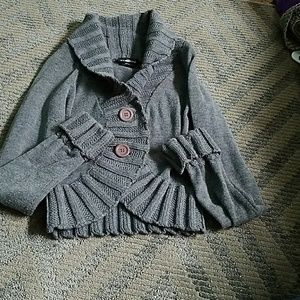 Heavy Gray cardigan sweater size medium